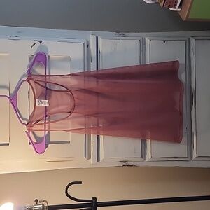 Victoria Sport See-thru top. Size L. Dusty rose color